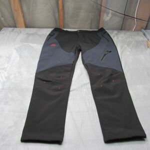 Snow Pants Mens XXL Black Softshell Ski Pockets Wind Hike Water Resistant 38x31